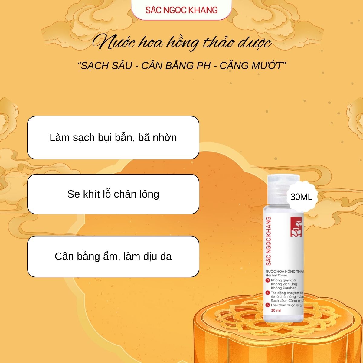 Nước Hoa Hồng Thảo Dược [30ml]