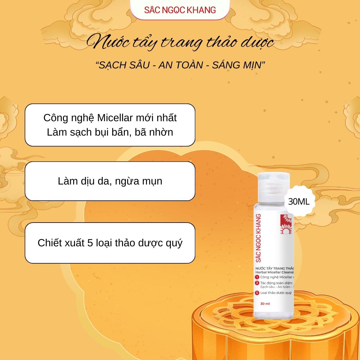 Nước Tẩy Trang thảo dược [30ml]