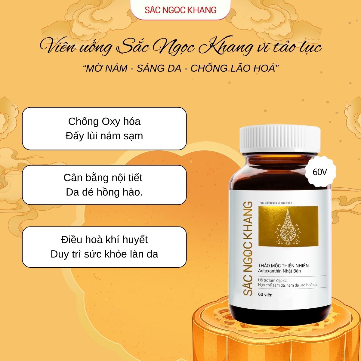 Viên uống Sắc Ngọc Khang vi tảo lục [60 Viên]