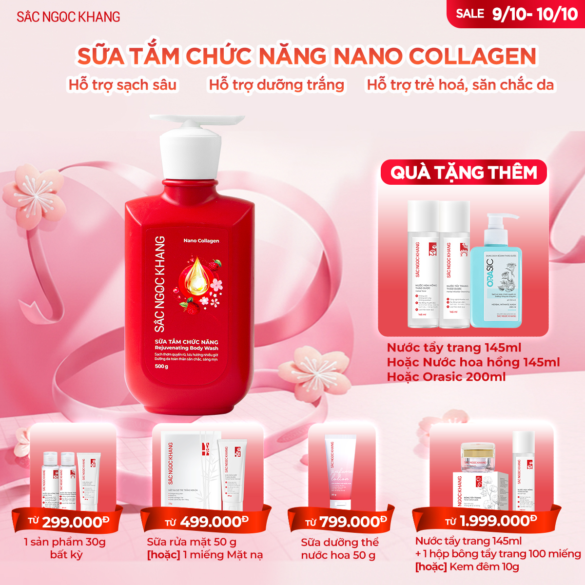 Sữa tắm Nano Collagen [500g] TẶNG 1 trong 3 quà
