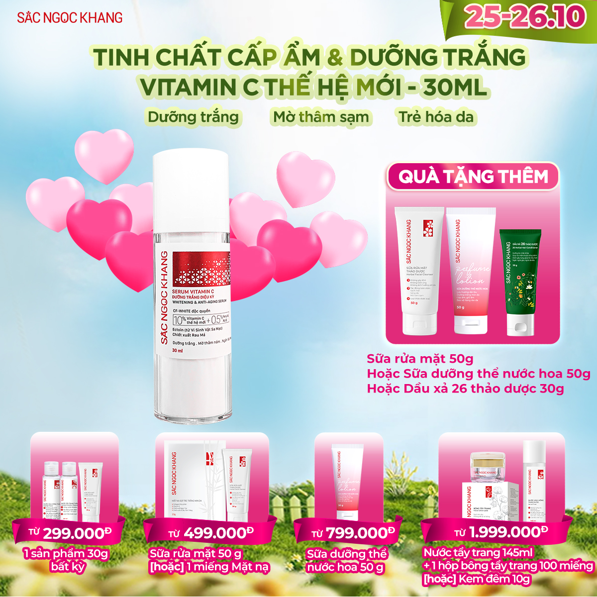 Serum Vitamin C Dưỡng Trắng Diệu Kỳ [30ml] TẶNG 1 trong 2 quà