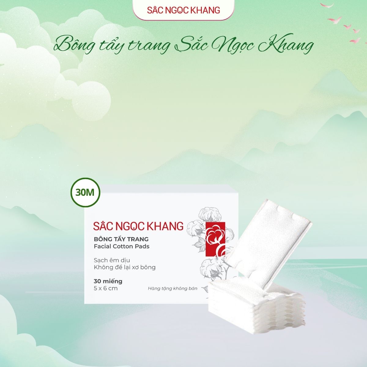 Bông tẩy trang [30 miếng]