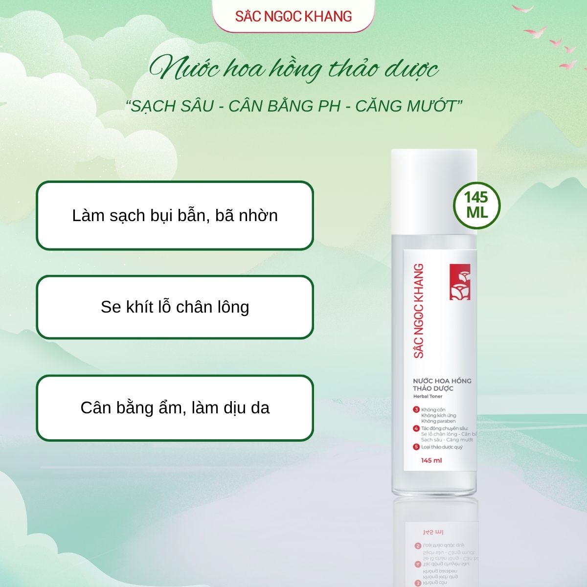 Nước Hoa Hồng Thảo Dược [145ml]