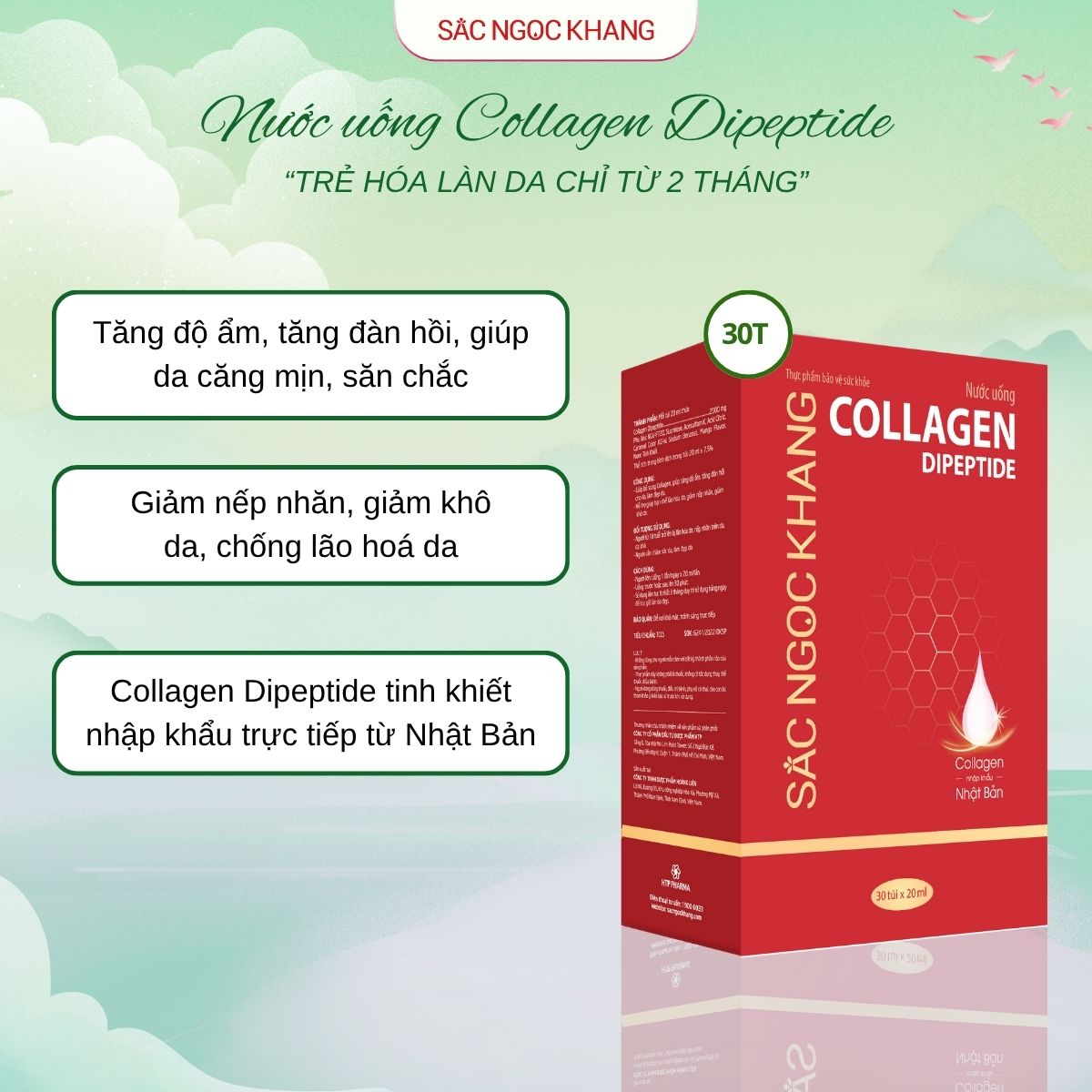 Nước uống Collagen Dipeptide [30 Túi]