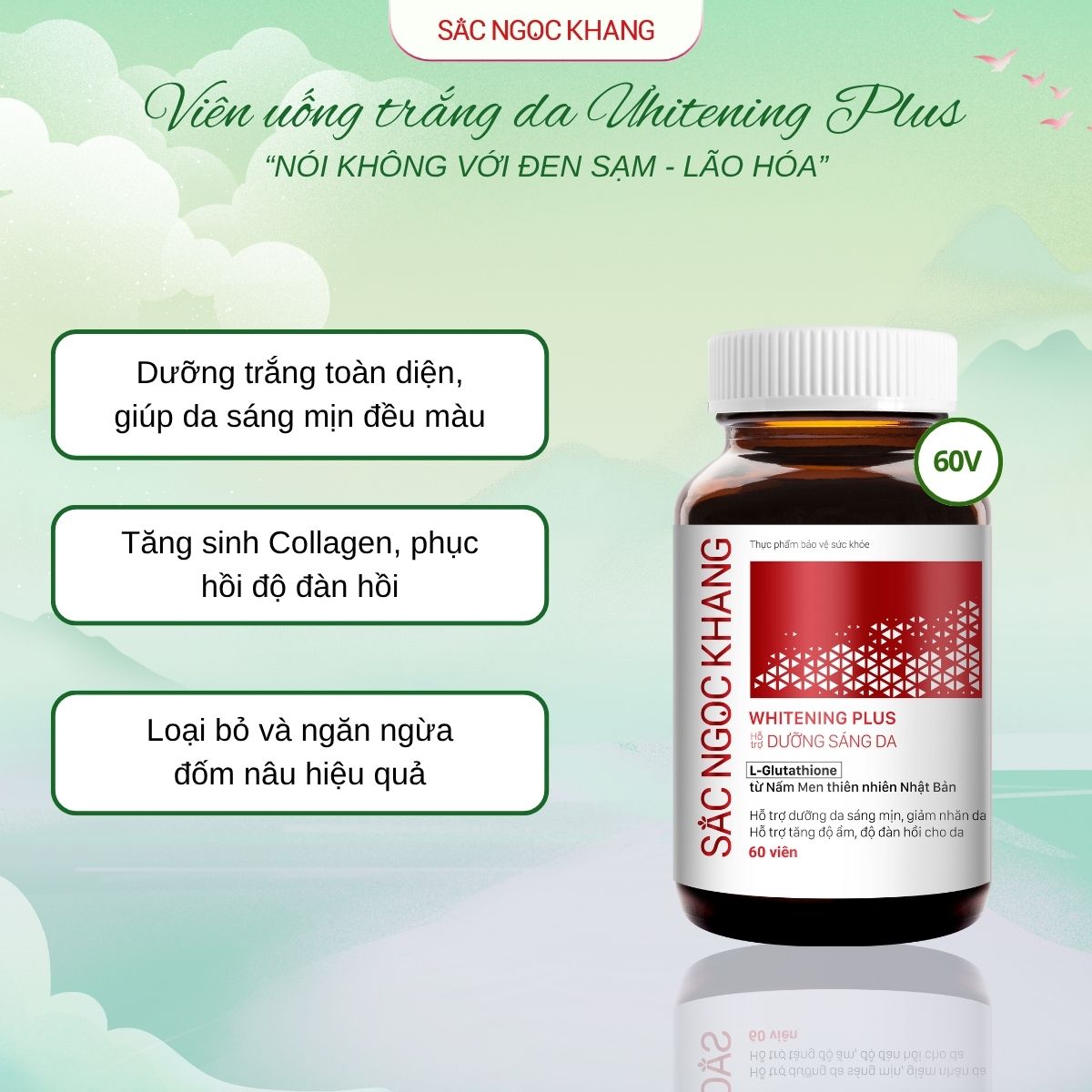 Viên uống Dưỡng trắng Whitening Plus [60 viên]