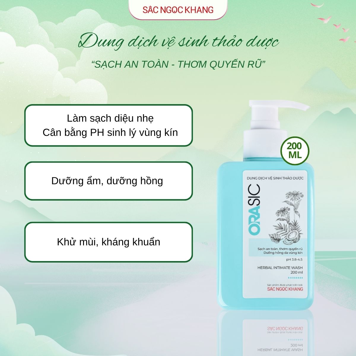 Dung Dịch Vệ Sinh Thảo Dược Orasic [Chai 200ml]