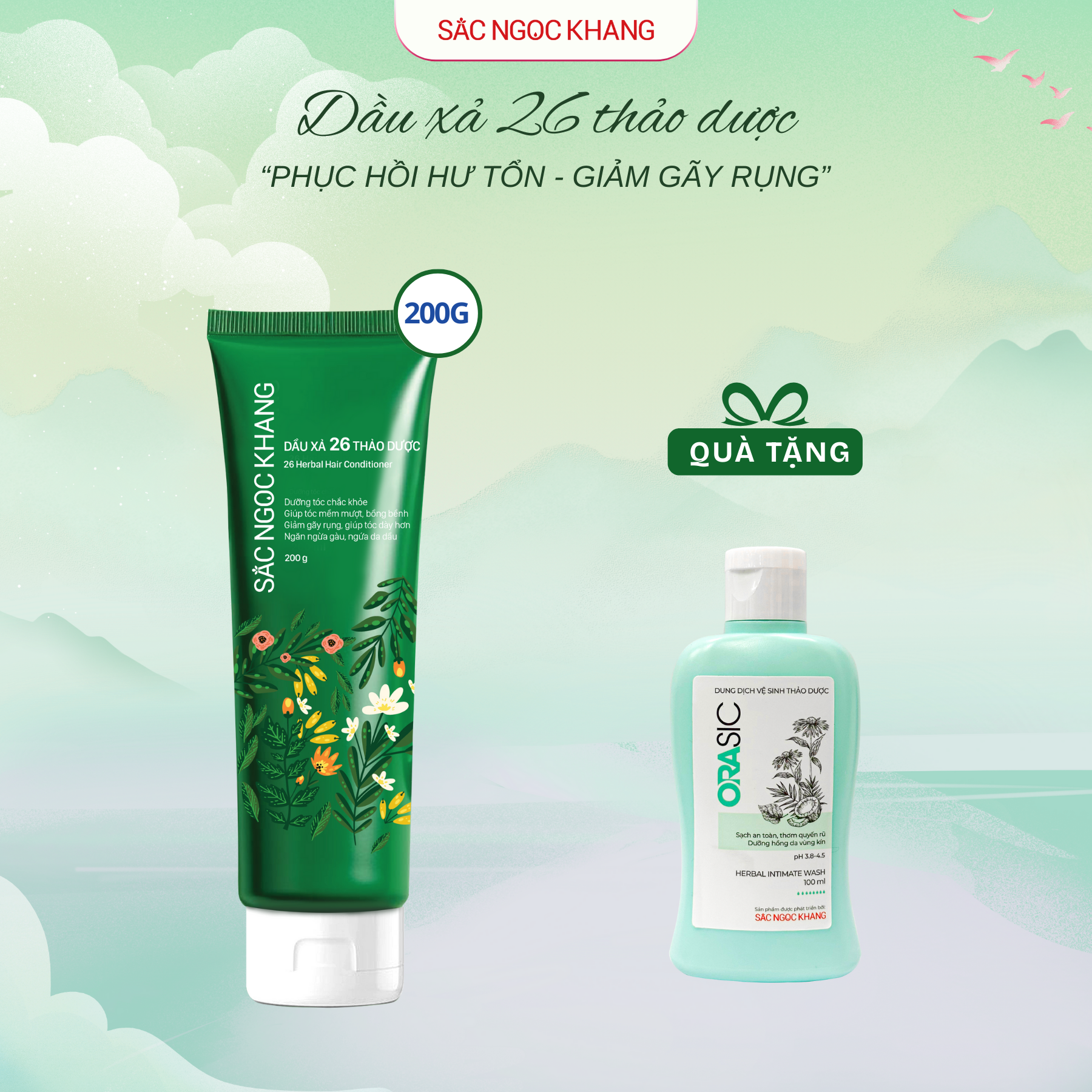 Dầu Xả 26 Loại Thảo Dược [200g] kèm quà tặng