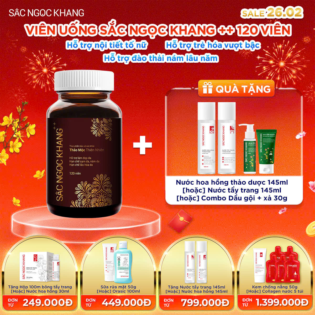 Hộp Viên Uống Sắc Ngọc Khang ++ [120 Viên]  kèm quà tặng