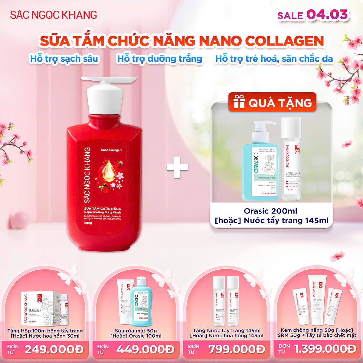 Sữa tắm Nano Collagen [500g] kèm quà tặng