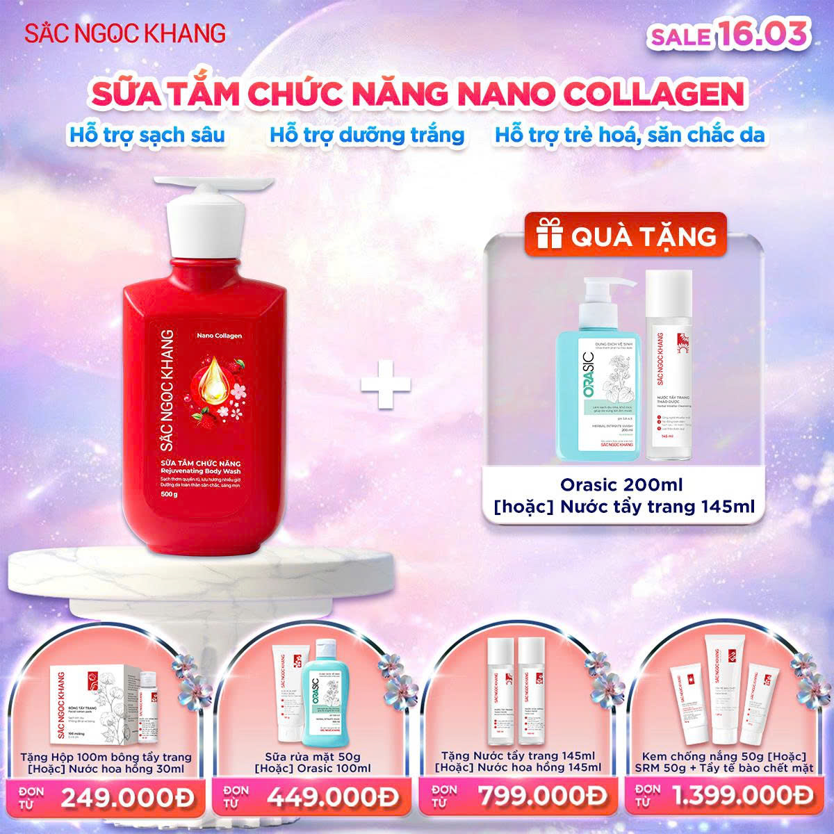 Sữa tắm Nano Collagen [500g] kèm quà tặng