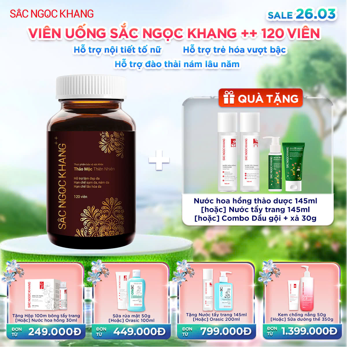 Hộp Viên Uống Sắc Ngọc Khang ++ [120 Viên]  kèm quà tặng