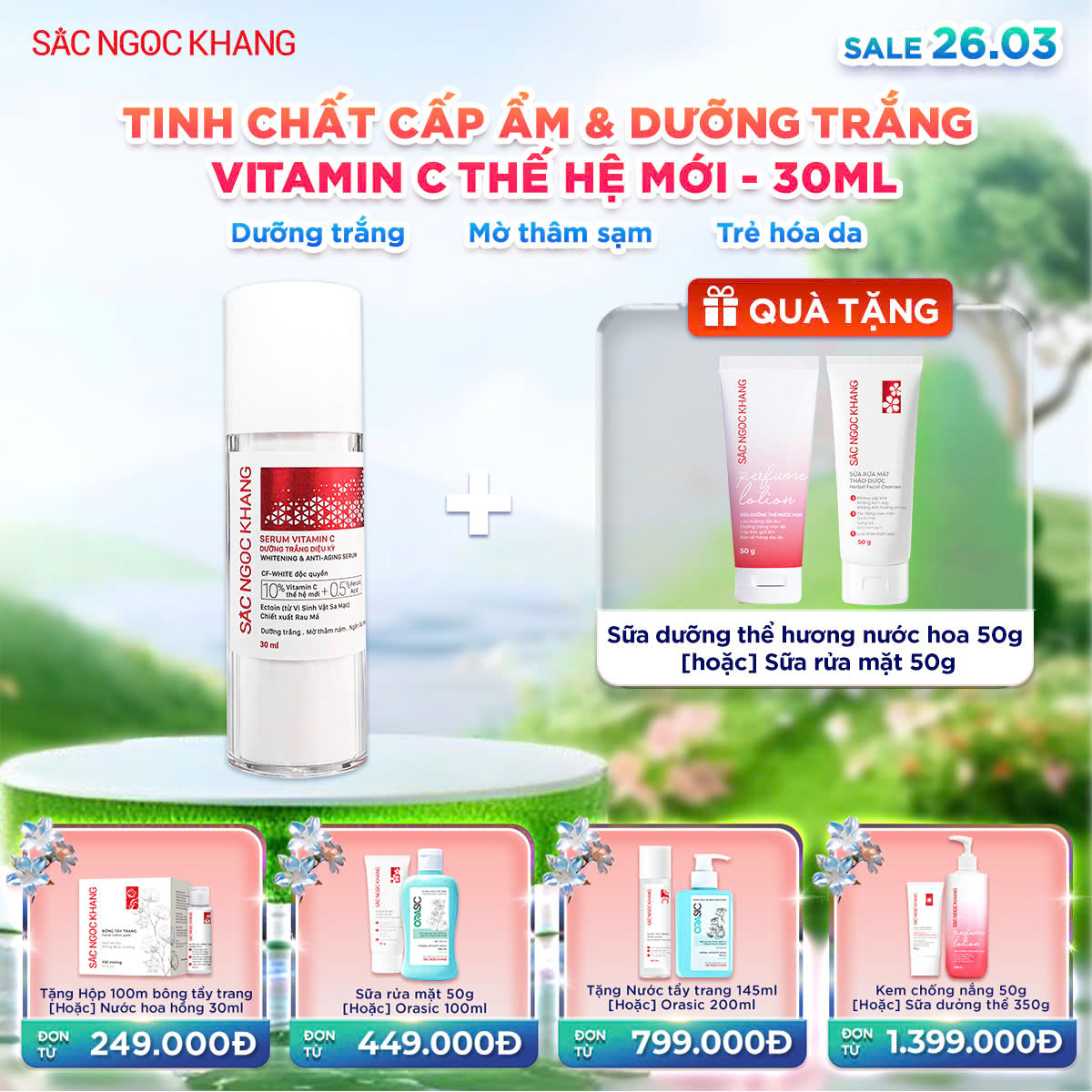 Serum Vitamin C Dưỡng Trắng Diệu Kỳ [30ml] kèm quà tặng