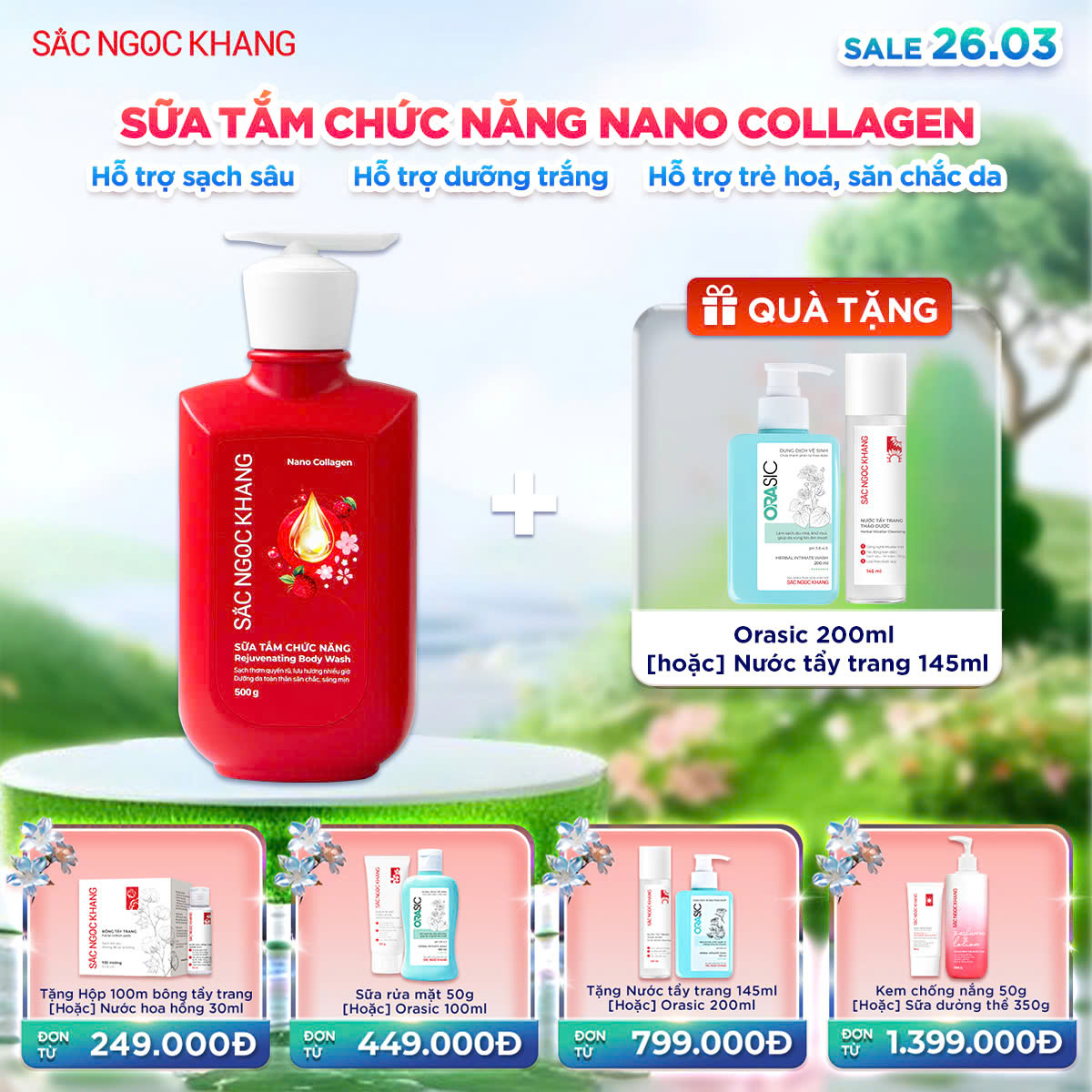 Sữa tắm Nano Collagen [500g] kèm quà tặng