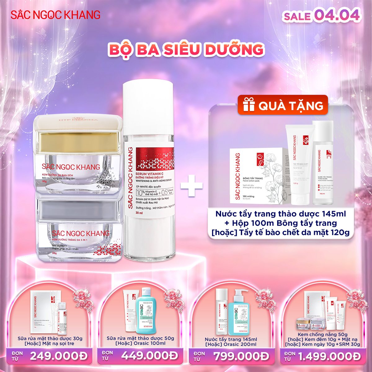 Bộ Dưỡng Da cao cấp [Bộ kem Ngày Đêm + Serum ] - Kèm quà tặng