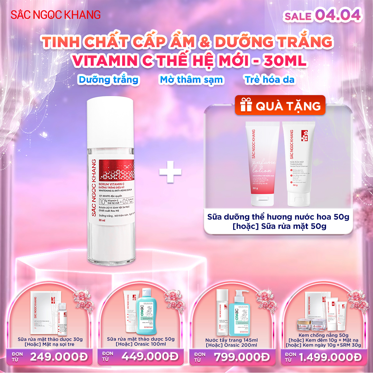 Serum Vitamin C Dưỡng Trắng Diệu Kỳ [30ml] kèm quà tặng