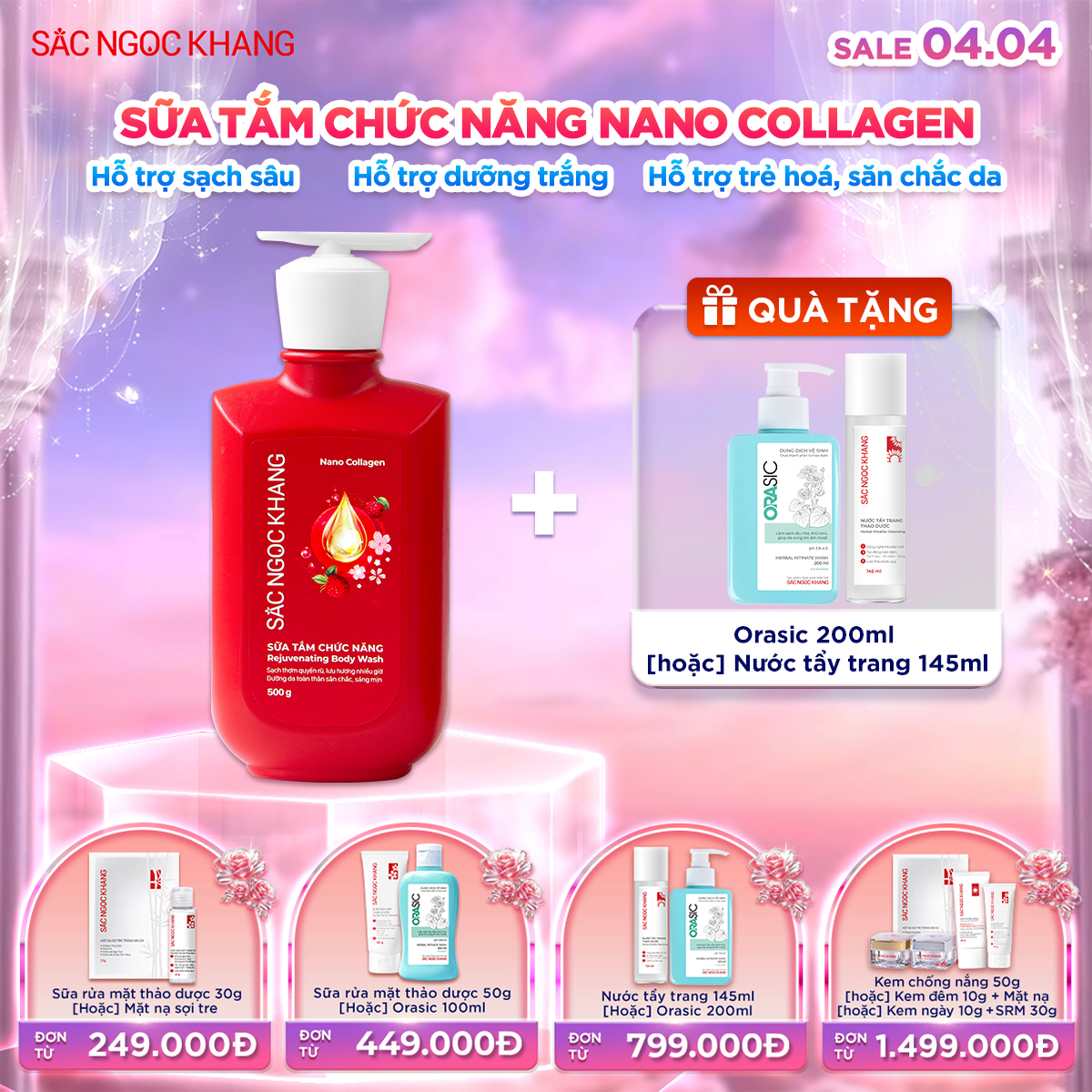 Sữa tắm Nano Collagen [500g] kèm quà tặng