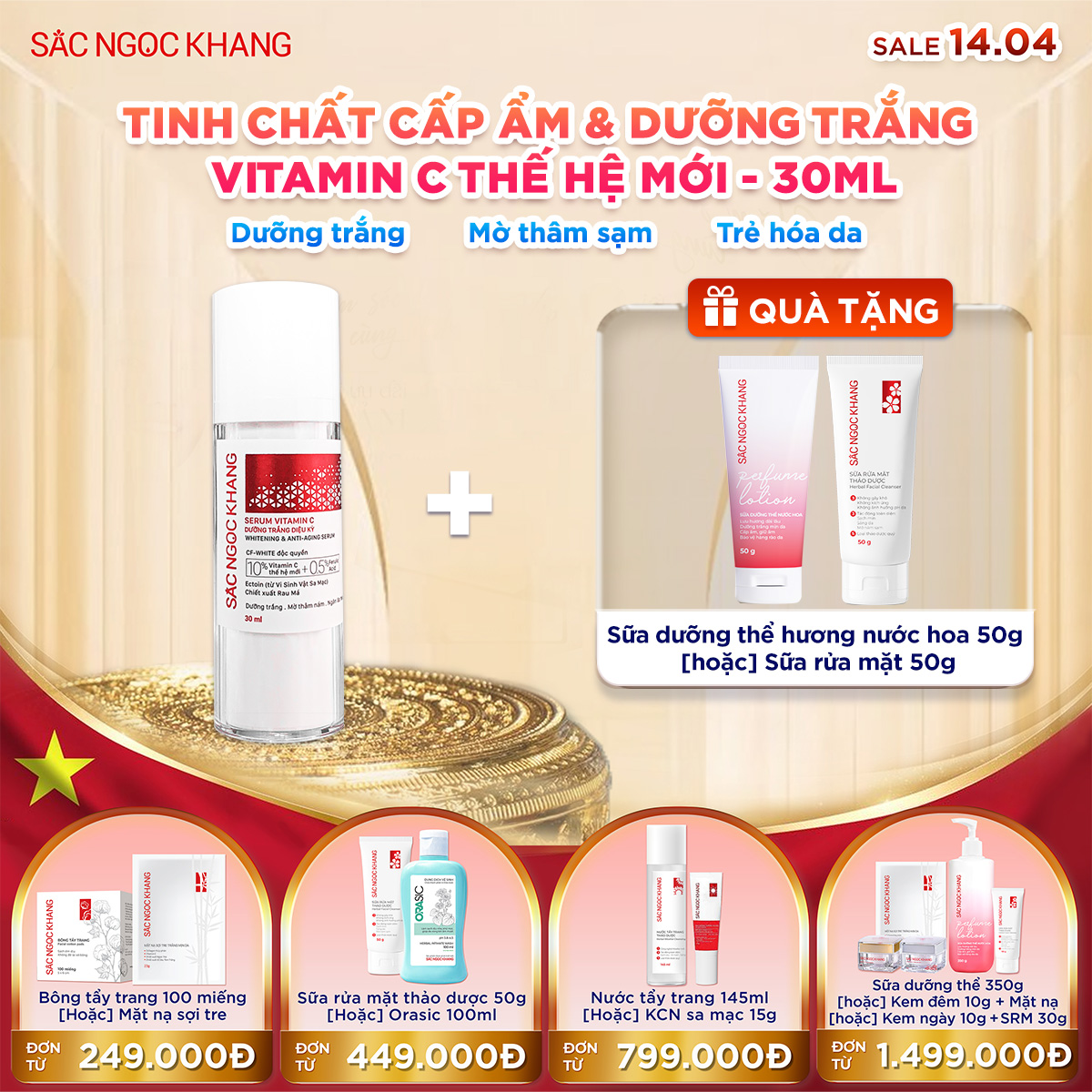 Serum Vitamin C Dưỡng Trắng Diệu Kỳ [30ml] kèm quà tặng