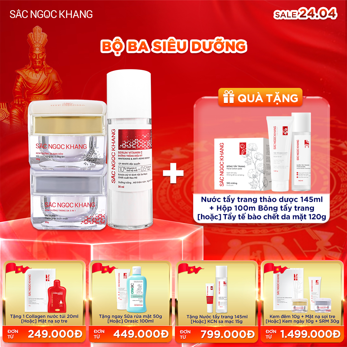 Bộ Dưỡng Da cao cấp [Bộ kem Ngày Đêm + Serum ] - Kèm quà tặng