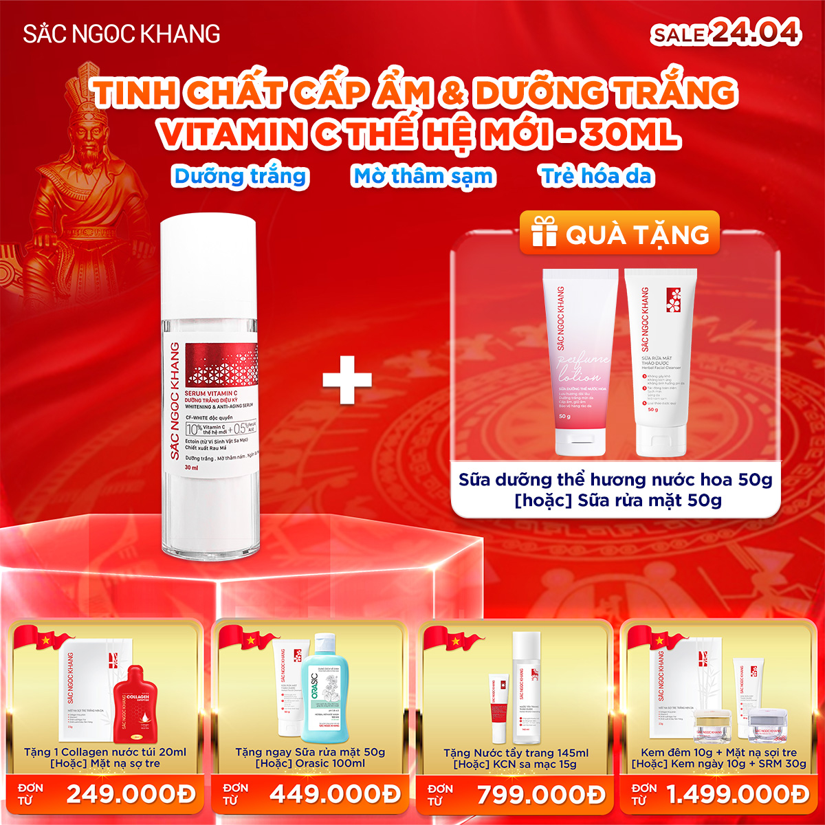 Serum Vitamin C Dưỡng Trắng Diệu Kỳ [30ml] kèm quà tặng