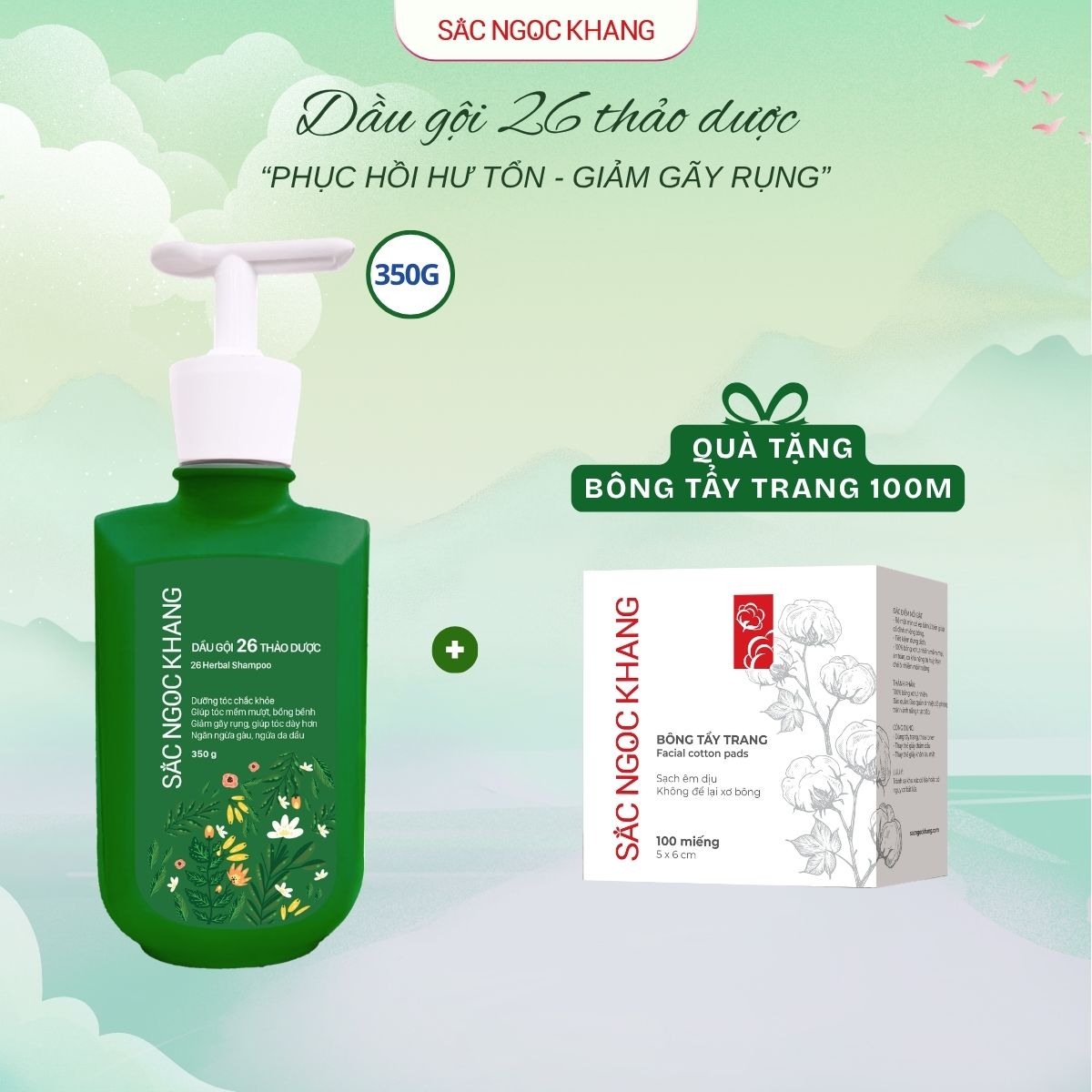 Dầu Gội 26 Loại Thảo Dược [350g] Kèm quà tặng