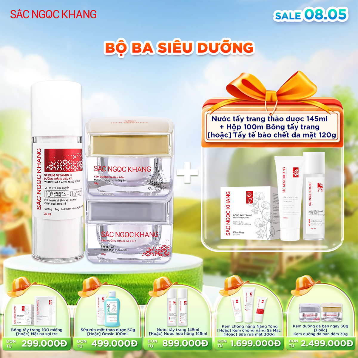 Bộ Dưỡng Da cao cấp [Bộ kem Ngày Đêm + Serum ] - Kèm quà tặng