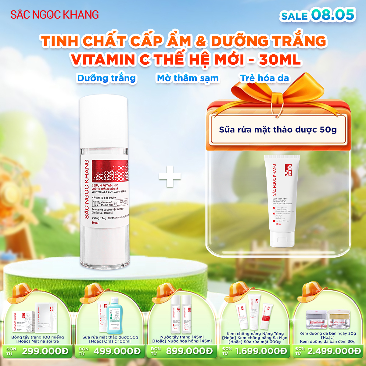 Serum Vitamin C Dưỡng Trắng Diệu Kỳ [30ml] kèm quà tặng