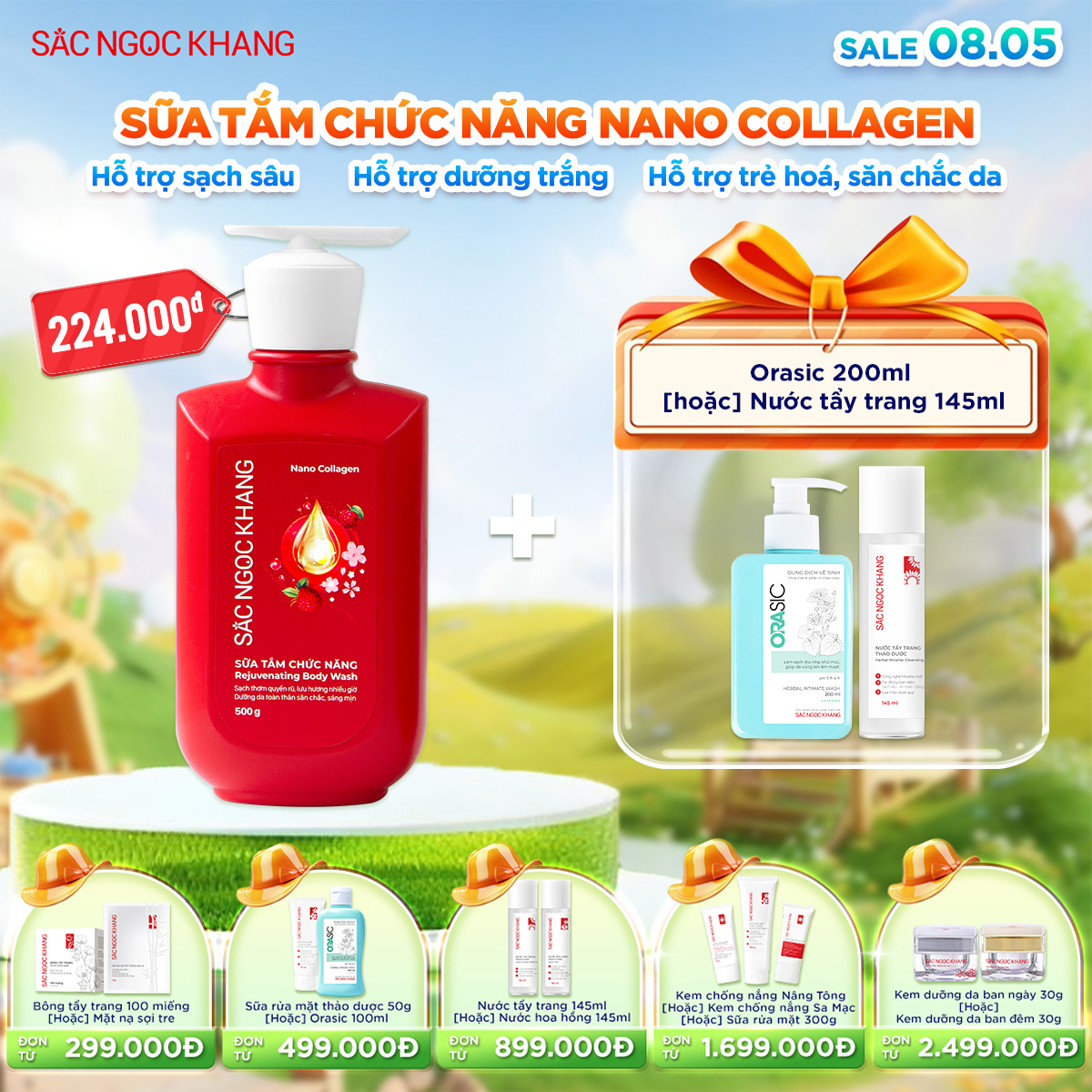 Sữa tắm Nano Collagen [500g] kèm quà tặng