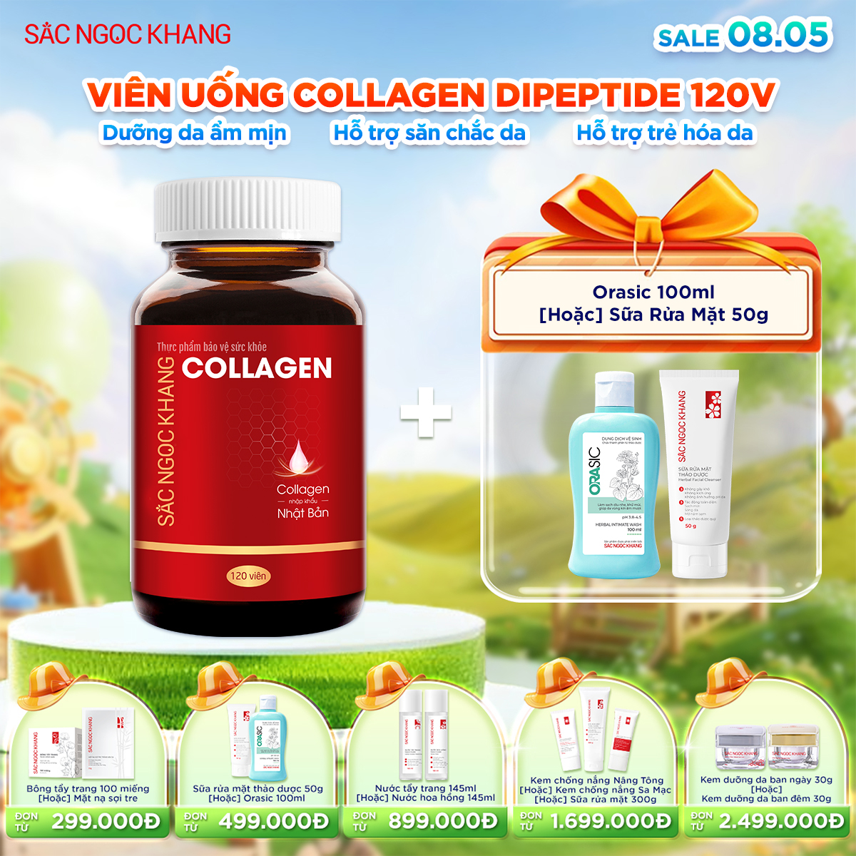 Viên Uống Collagen Dipeptide [120 Viên] kèm quà tặng