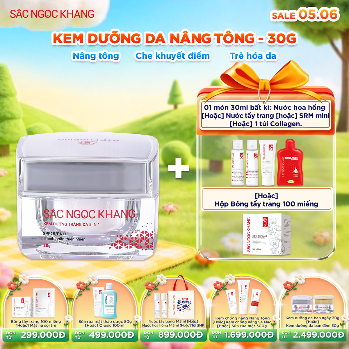 Kem Dưỡng da ban ngày 5in1 [30g] kèm quà tặng 