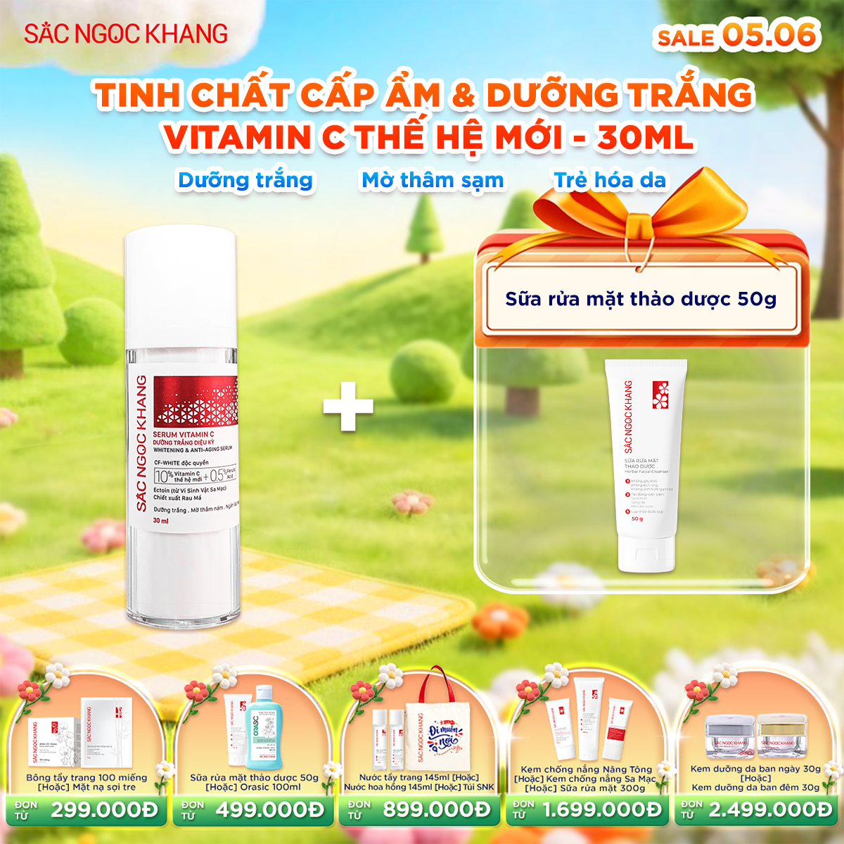 Serum Vitamin C Dưỡng Trắng Diệu Kỳ [30ml] kèm quà tặng