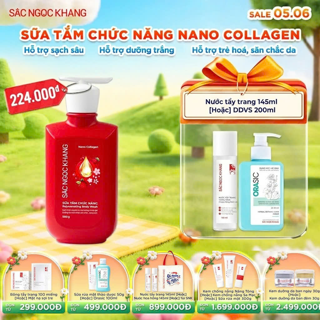 Sữa tắm Nano Collagen [500g] kèm quà tặng