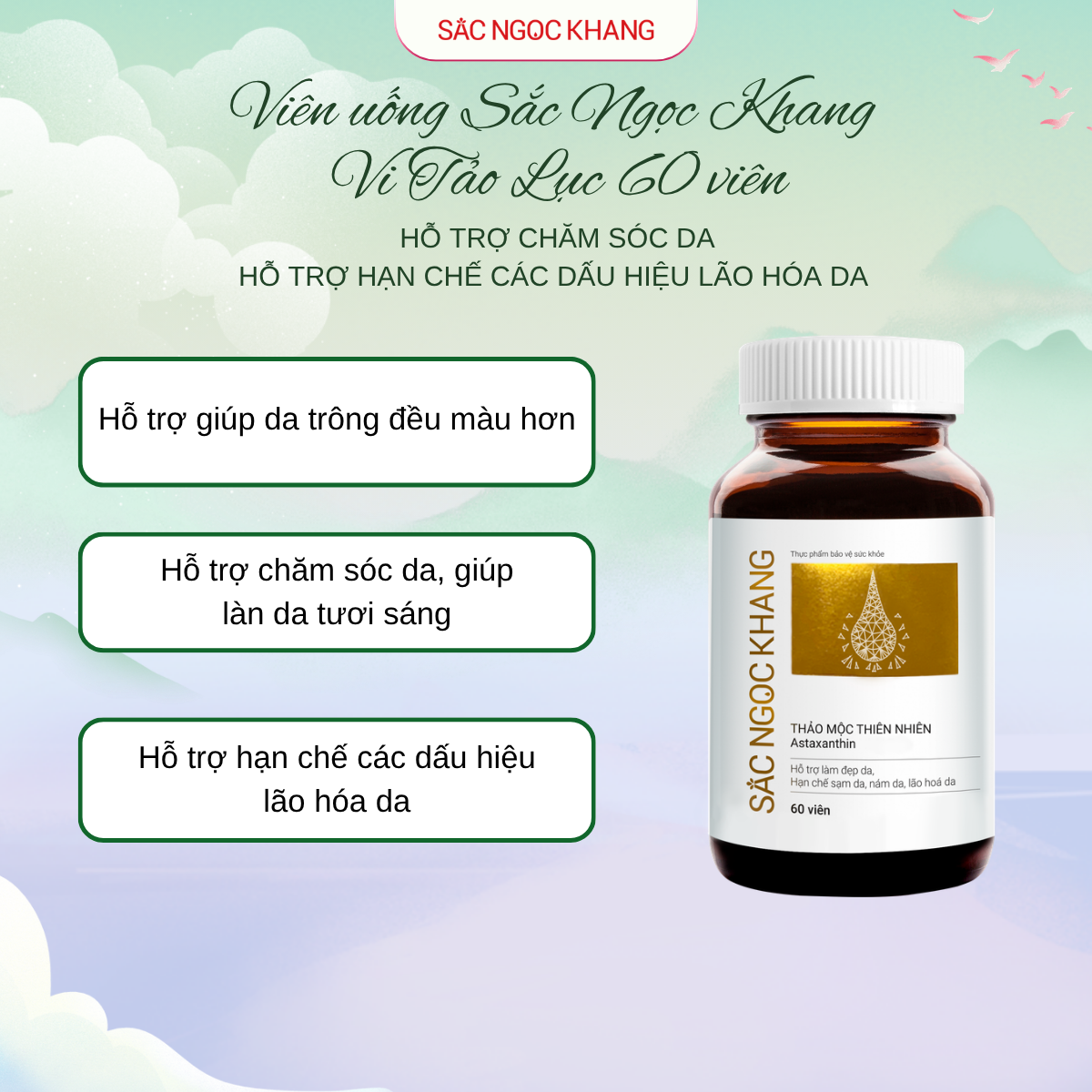 Viên uống Sắc Ngọc Khang vi tảo lục [60 Viên]