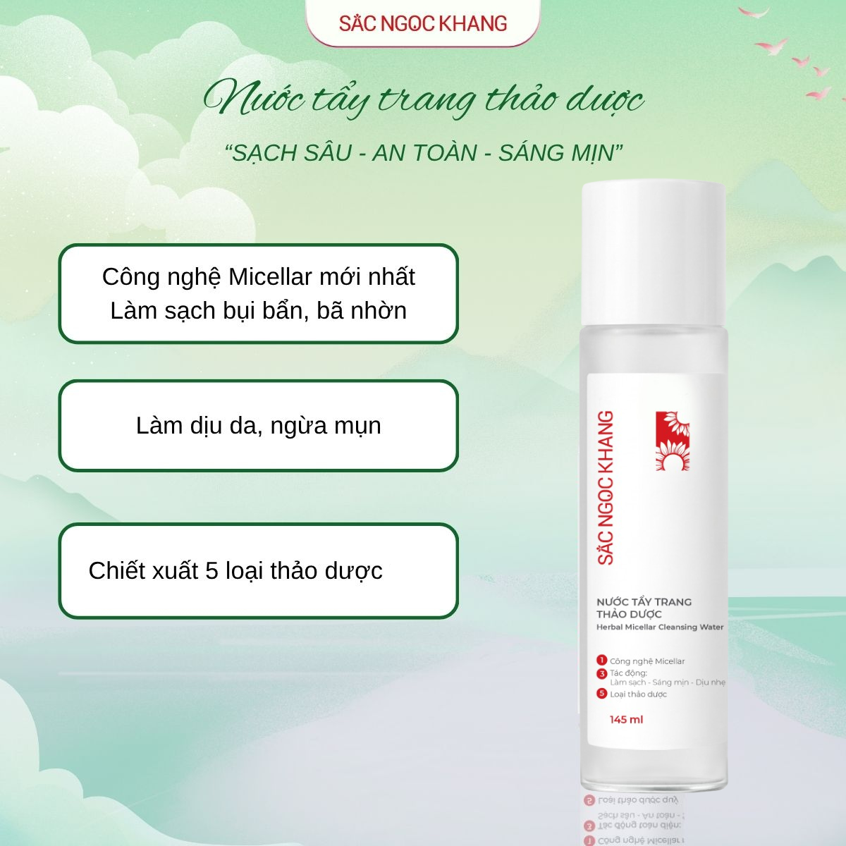 Nước Tẩy Trang Thảo Dược [145ml]