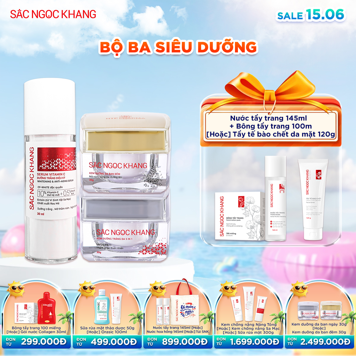 Bộ Dưỡng Da cao cấp [Bộ kem Ngày Đêm + Serum ] - Kèm quà tặng