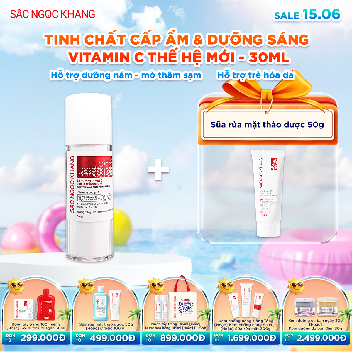 Serum Vitamin C Dưỡng Trắng Diệu Kỳ [30ml] kèm quà tặng