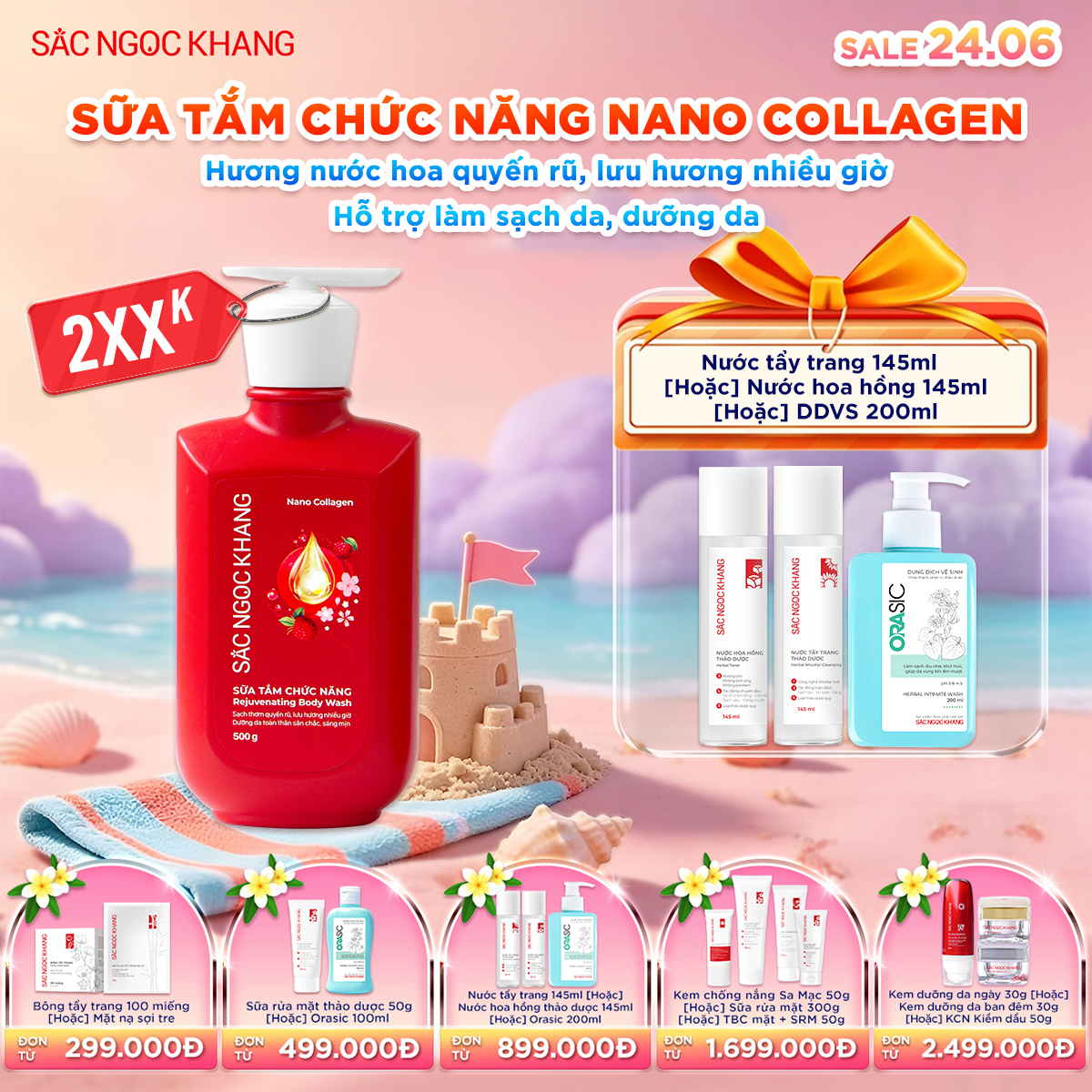 Sữa tắm Nano Collagen [500g] kèm quà tặng