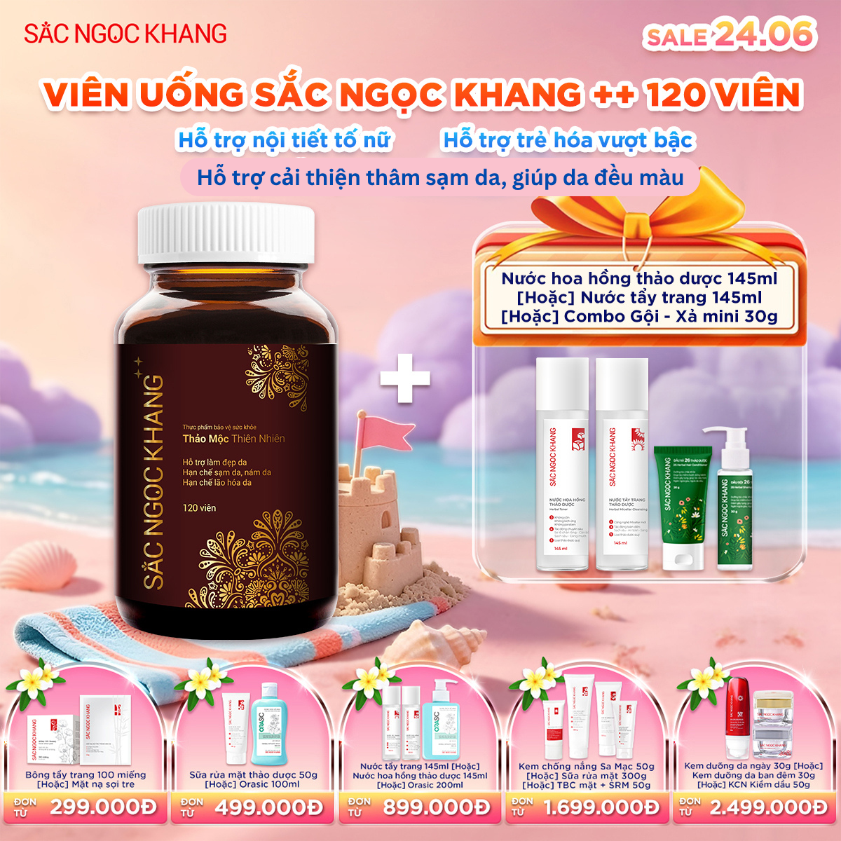 Hộp Viên Uống Sắc Ngọc Khang ++ [120 Viên]  kèm quà tặng