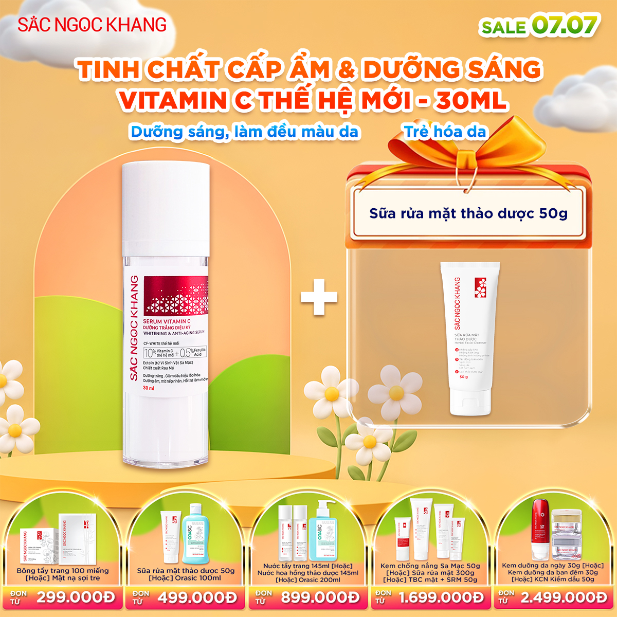 Serum Vitamin C Dưỡng Trắng Diệu Kỳ [30ml] kèm quà tặng