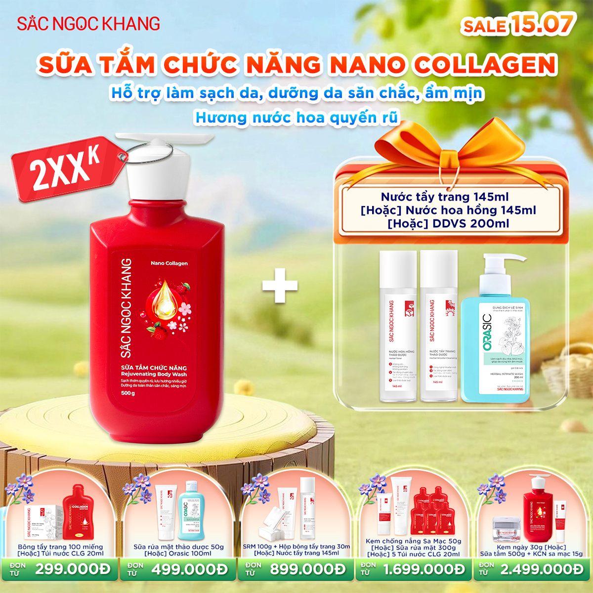 Sữa tắm Nano Collagen [500g] kèm quà tặng