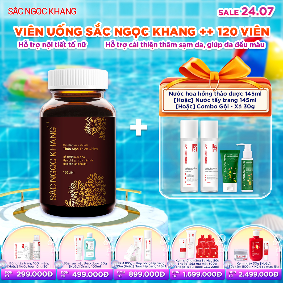 Hộp Viên Uống Sắc Ngọc Khang ++ [120 Viên]  kèm quà tặng