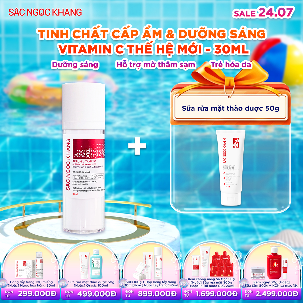 Serum Vitamin C Dưỡng Trắng Diệu Kỳ [30ml] kèm quà tặng