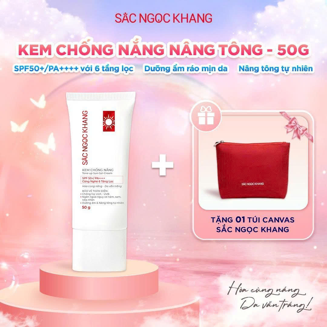 Kem chống nắng nâng tone Sắc Ngọc Khang [50g] Kèm quà tặng