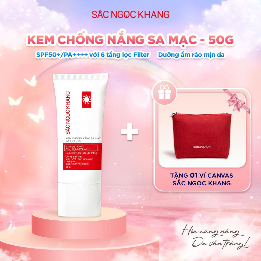 Kem chống nắng Sa Mạc Sắc Ngọc Khang [50g] Kèm quà tặng