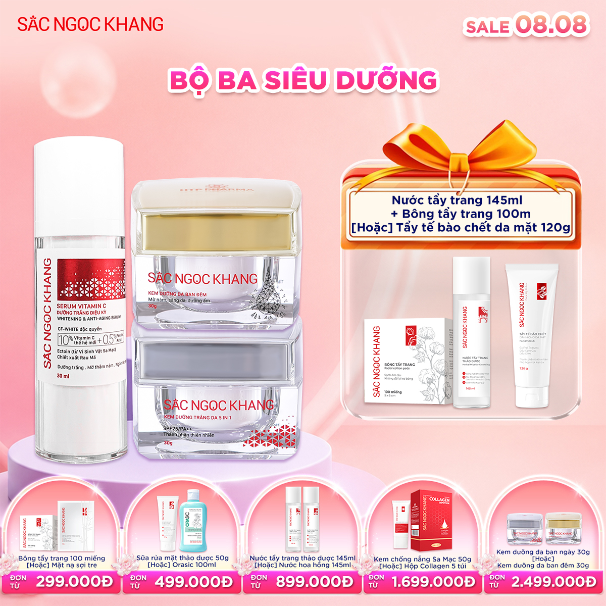 Bộ Dưỡng Da cao cấp [Bộ kem Ngày Đêm + Serum ] - Kèm quà tặng