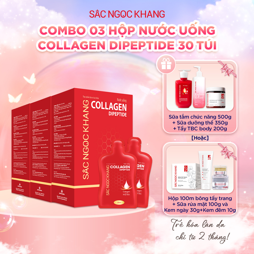 COMBO 03 Hộp Collagen Nước [30 túi]  kèm quà tặng