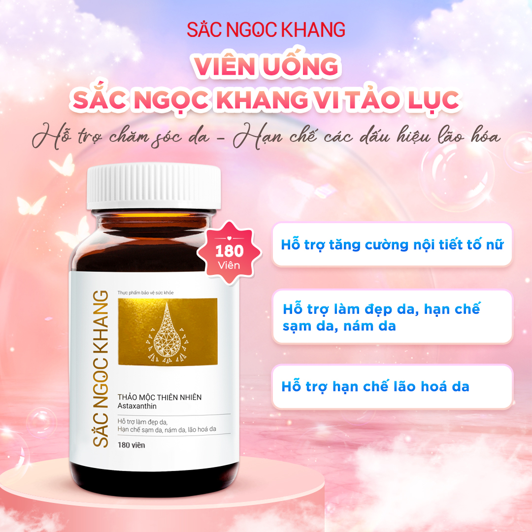 Viên Uống Sắc Ngọc Khang Vi Tảo Lục [180 viên]