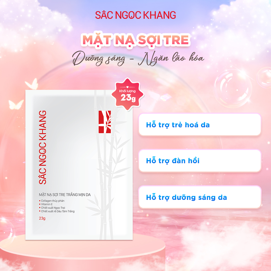 Mặt Nạ Sợi Tre Trắng Mịn Da 
