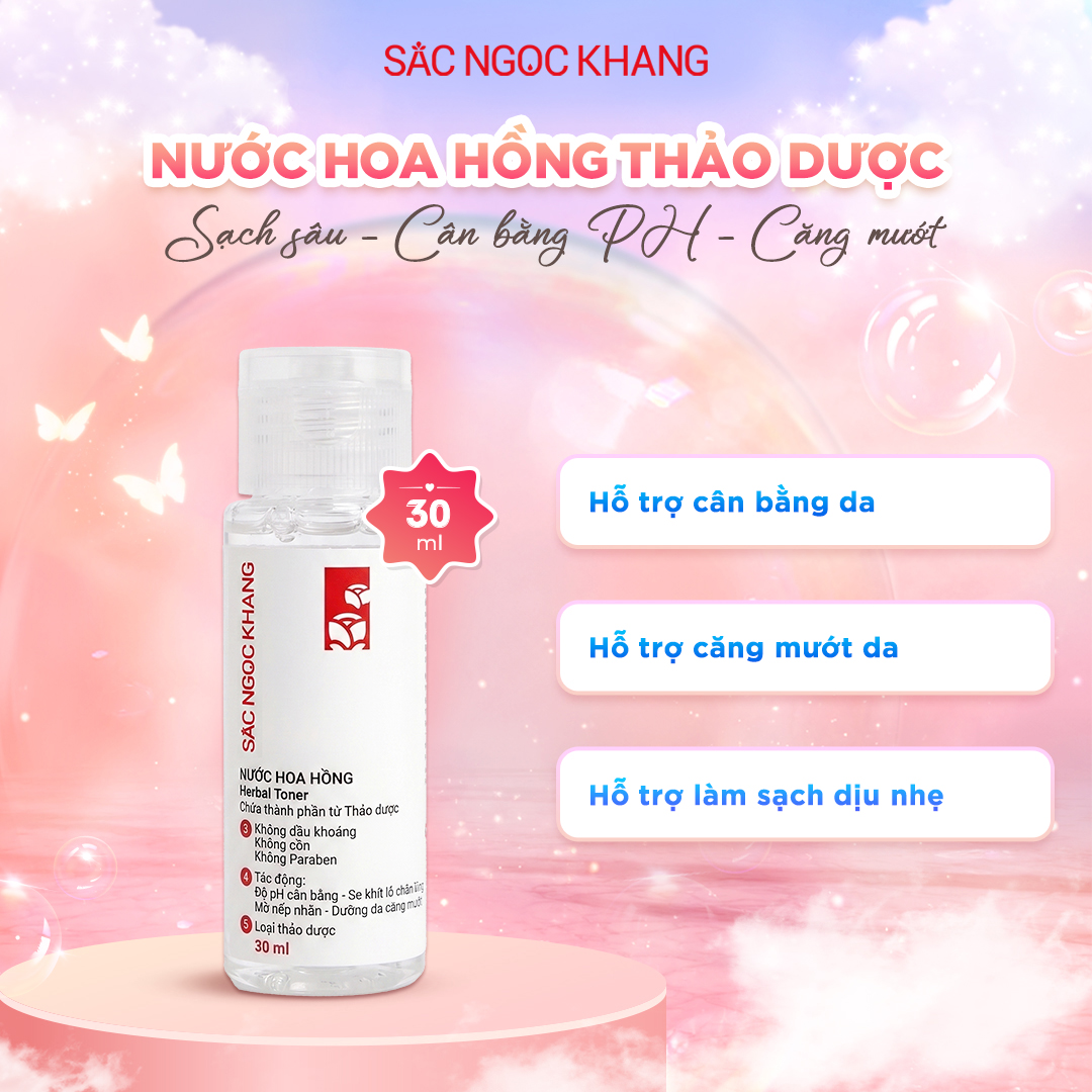 Nước Hoa Hồng Thảo Dược [30ml]